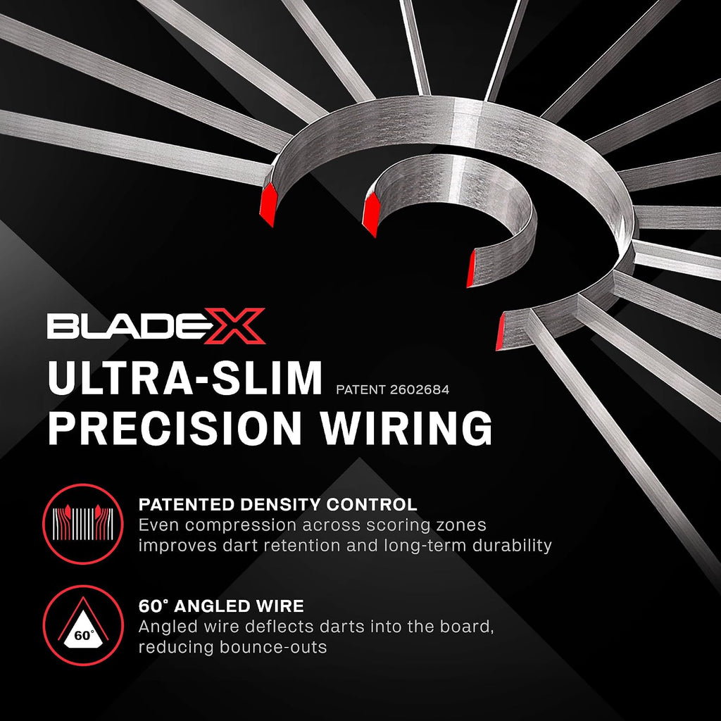 WINMAU Blade Series Dartboards – professionella PDC officiella turneringsdarttavlor – Blade X | 360 | Triple Core