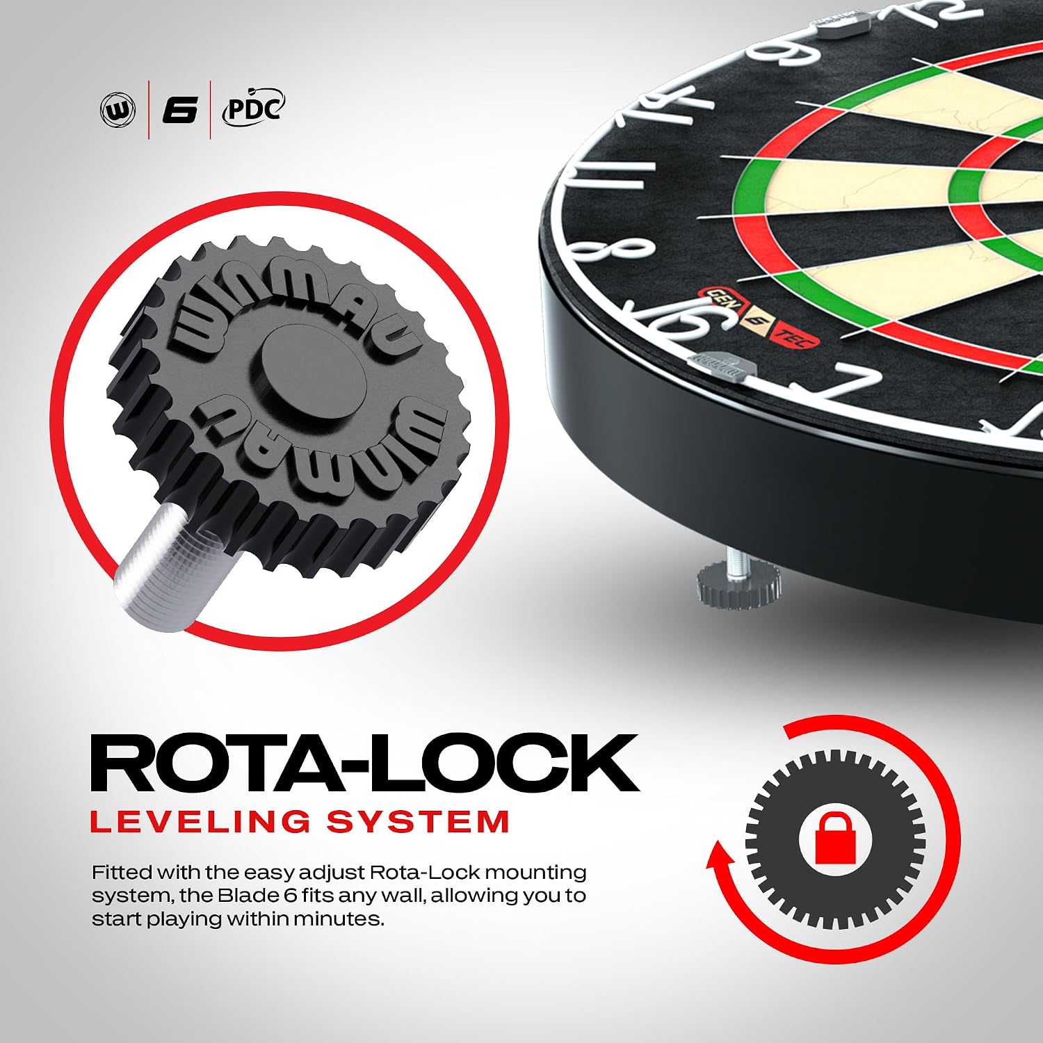 WINMAU Blade Series Dartboards – professionella PDC officiella turneringsdarttavlor – Blade X | 360 | Triple Core