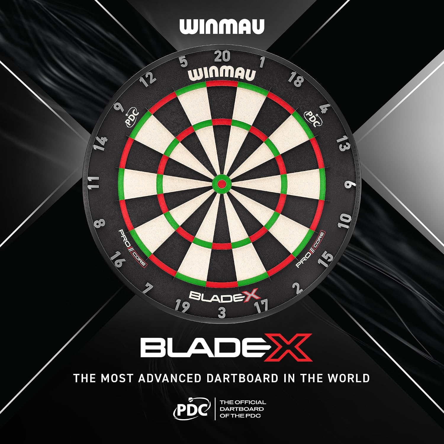 WINMAU Blade Series Dartboards – professionella PDC officiella turneringsdarttavlor – Blade X | 360 | Triple Core