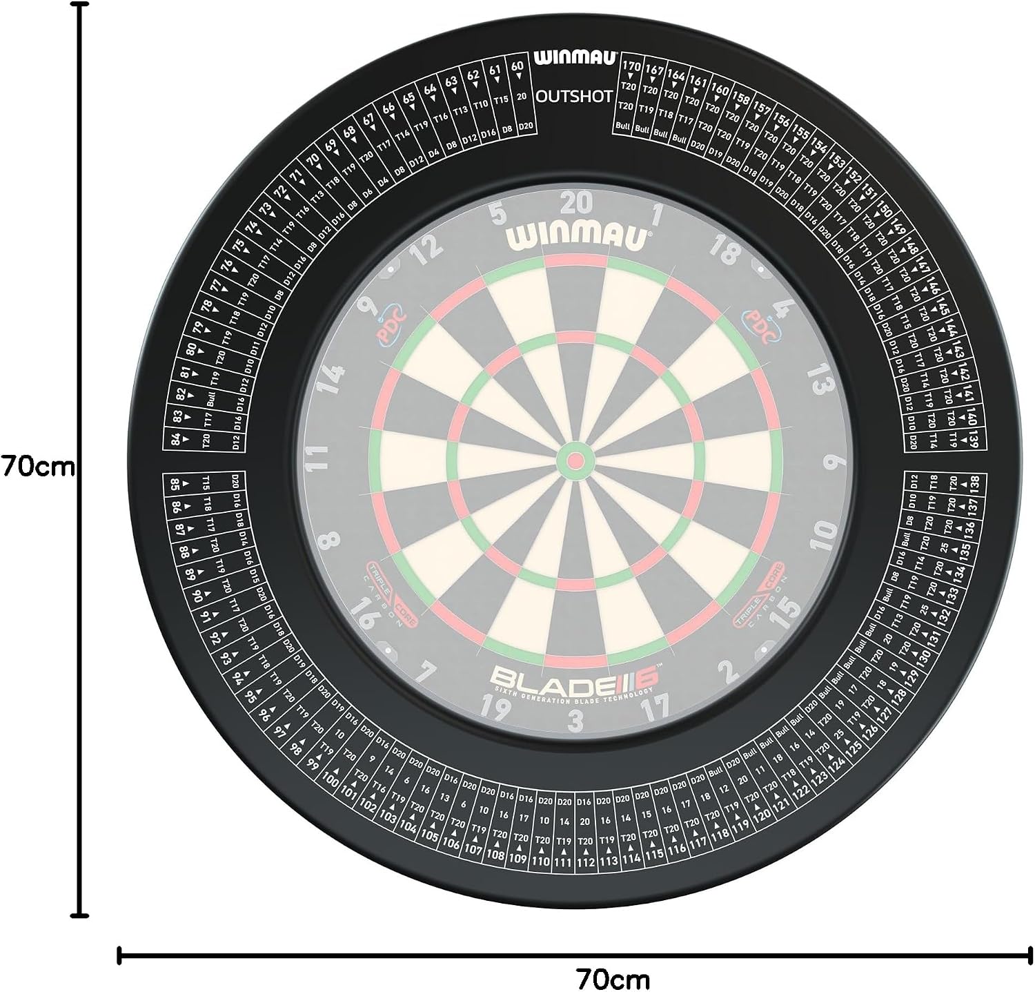 WINMAU Pro-Line darttavla surround